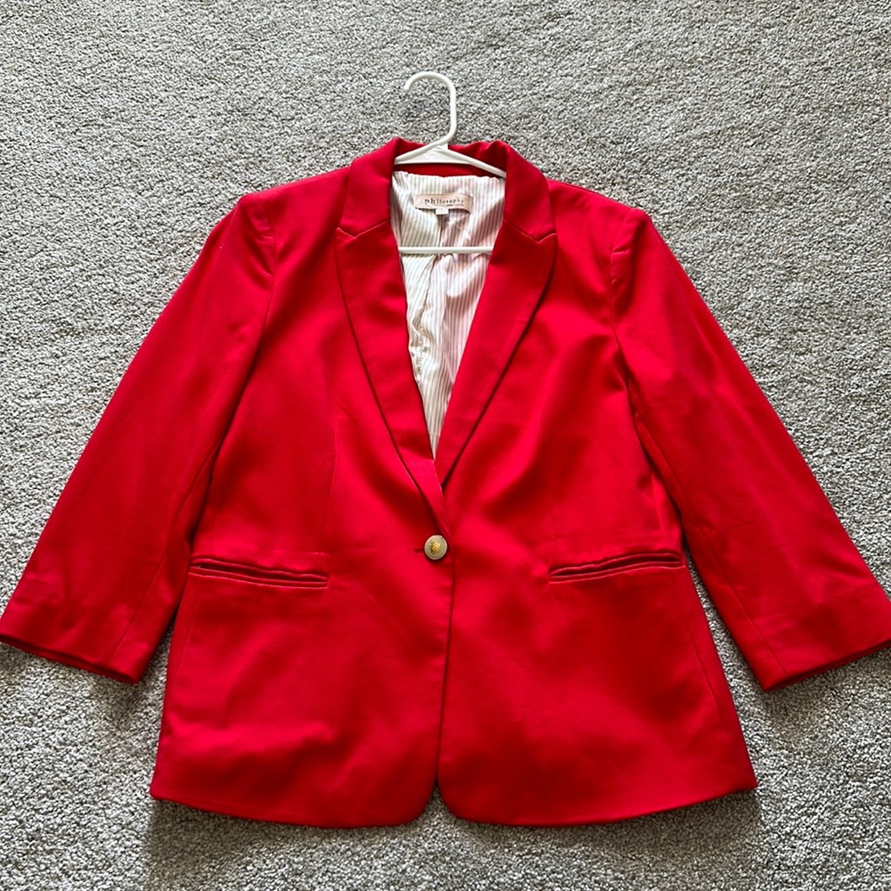 Philosophy red blazer size L